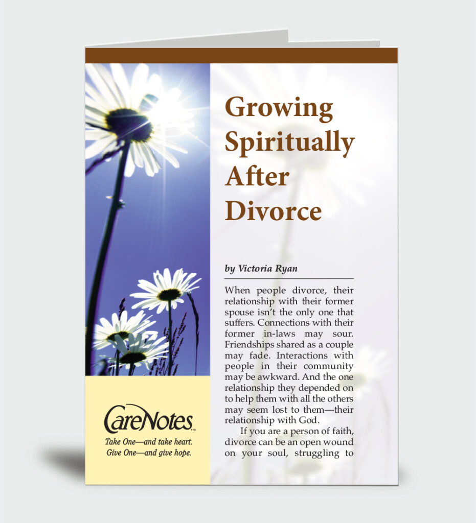 A pamphlet with daisies about divorce