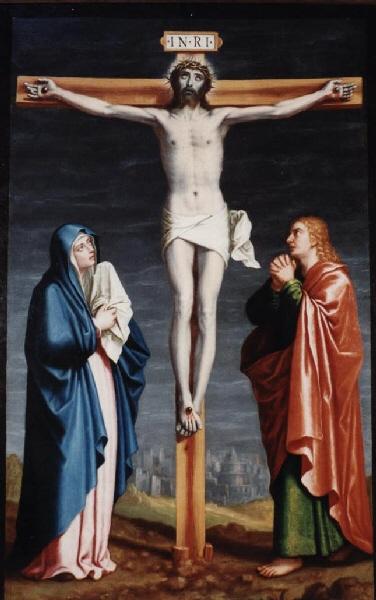 Mary and Saint John at the cross.