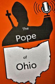 Pope silouette above the State of Ohio